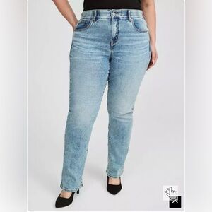 Torrid Rhinestone Bombshell Straight Super Soft High-Rise Jean size 24 short